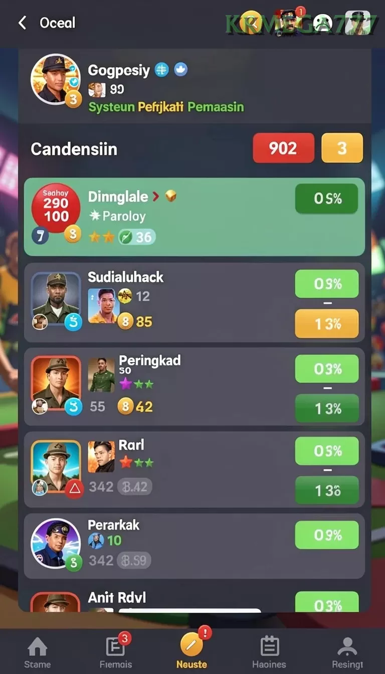Cuplikan layar FUNGAME777 — pengaturan akun